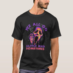 Scream Ghost Alitter Mad Somethigs Horror T-Shirt