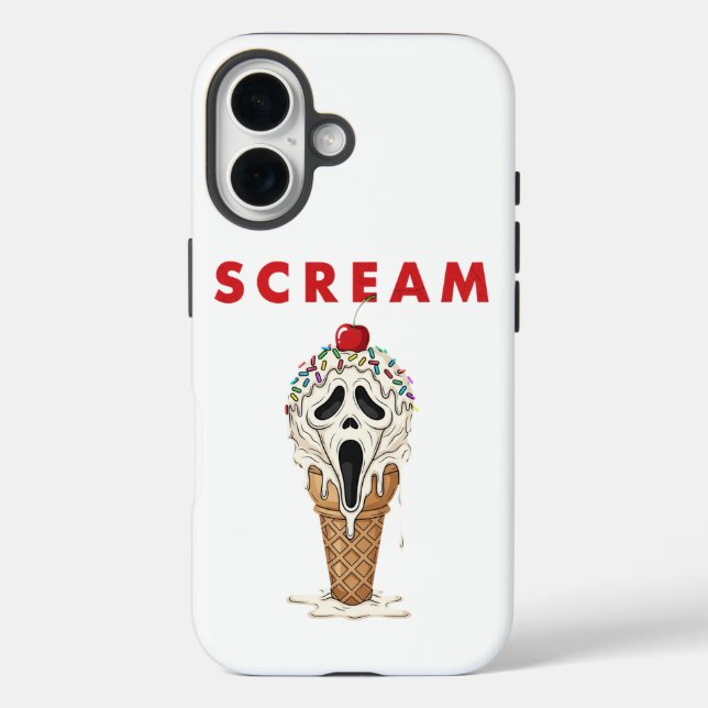 Scream Ice Cream Ghostface Apple iPhone 16, Tough iPhone 16 Hülle (Rückseite)