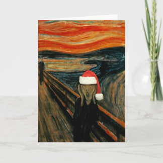 Scream Santa Grußkarte Feiertagskarte