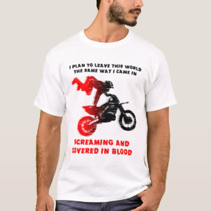 Screaming Blood Dirt Bike Motocross T-Shirt