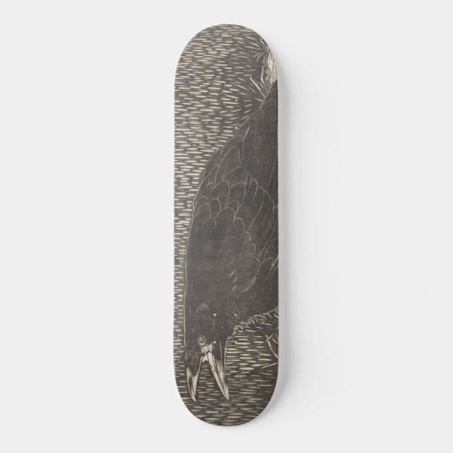 Screaming Crow (von Jan Mankes) Skateboard (Vorderseite)