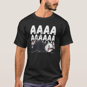Screaming Possum Aaaa Süßes Opossum Meme T-Shirt