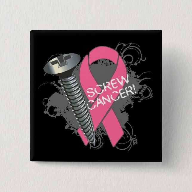 ScreenCancer - Brustkrebs Button (Vorderseite)