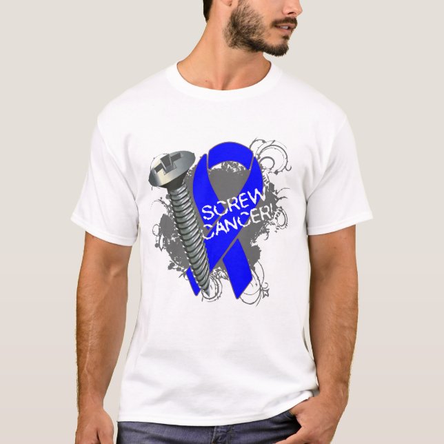 ScreenCancer - Grunge Colon Cancer T-Shirt (Vorderseite)