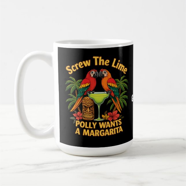 Screening Der Limone Polly Will eine Margarita Fun Kaffeetasse (Links)