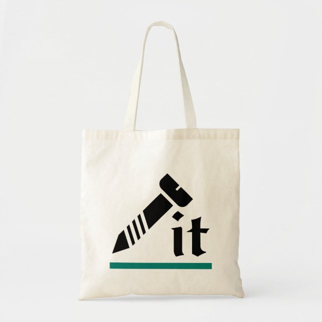Screening IT Funny Pun Einfaches Design Tragetasche (Vorne)