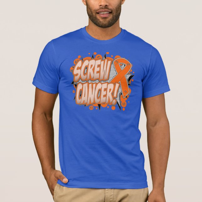 Screening Leukämie Comic Stil T-Shirt (Vorderseite)