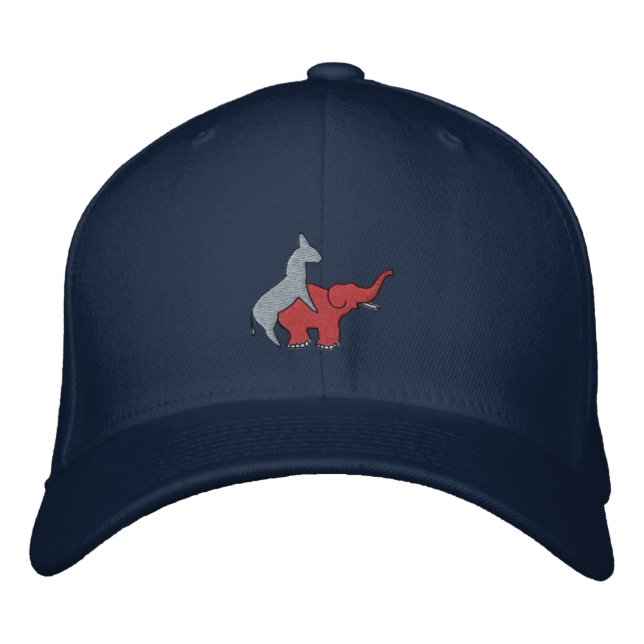 Screenrepublikanisches Logo Bestickte Baseballkappe (Vorderseite)