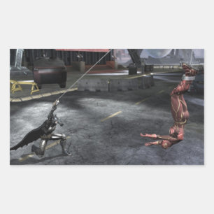 Screenshot: Batman gegen Blitz Rechteckiger Aufkleber