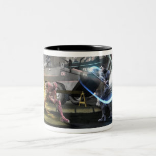 Screenshot: Blitz gegen Nightwing Zweifarbige Tasse