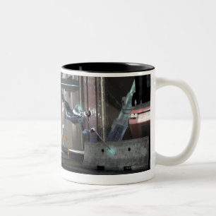 Screenshot: Cyborg gegen Nightwing 2 Zweifarbige Tasse