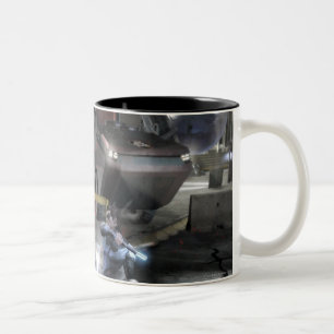 Screenshot: Cyborg gegen Nightwing 3 Zweifarbige Tasse