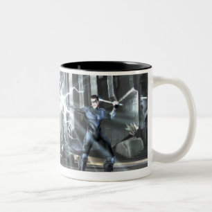 Screenshot: Cyborg gegen Nightwing 4 Zweifarbige Tasse