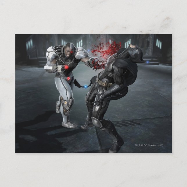 Screenshot: Cyborg vs Batman Postkarte (Vorderseite)