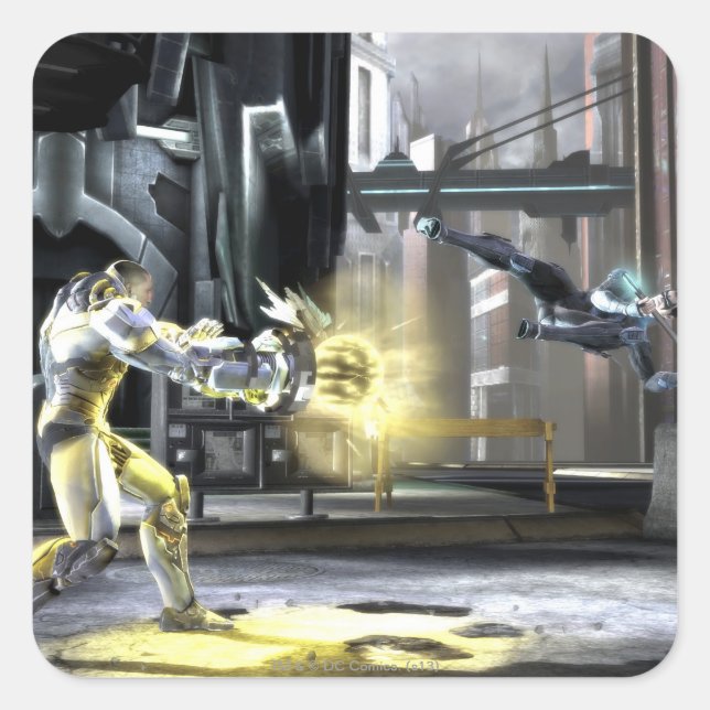 Screenshot: Cyborg vs Nightwing 2 Quadratischer Aufkleber (Vorderseite)