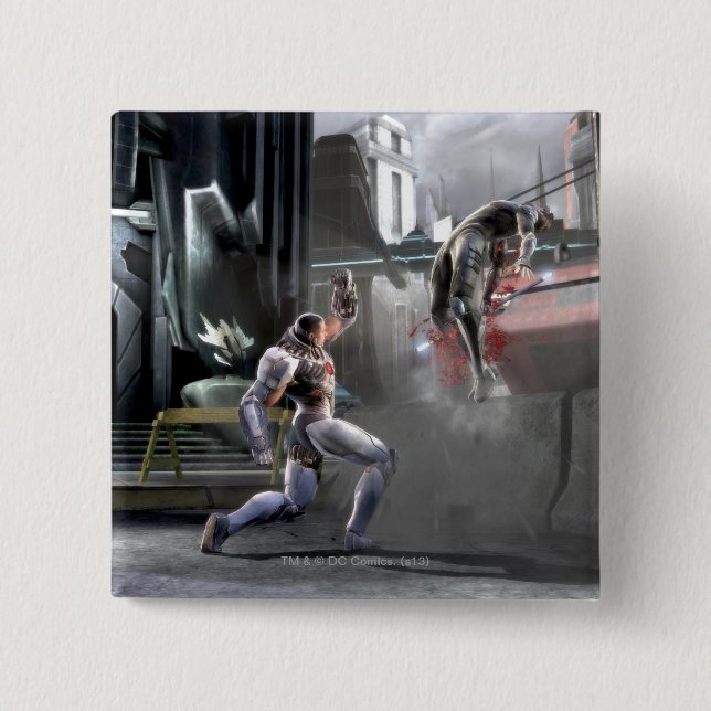 Screenshot: Cyborg vs Nightwing Button (Vorderseite)