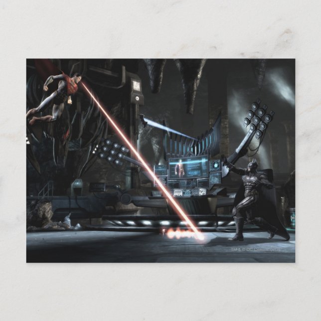 Screenshot: Superman gegen Batman Postkarte (Vorderseite)