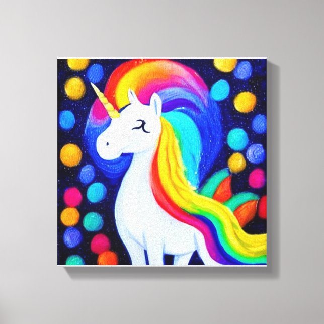 Screenshot Theme: Colorful Unicorn Leinwanddruck (Vorderseite)