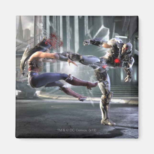 Screenshot: Wonder Woman vs Cyborg Magnet (Vorne)
