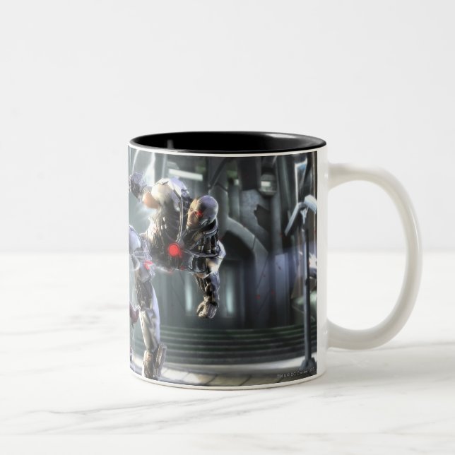 Screenshot: Wonder Woman vs Cyborg Zweifarbige Tasse (Rechts)