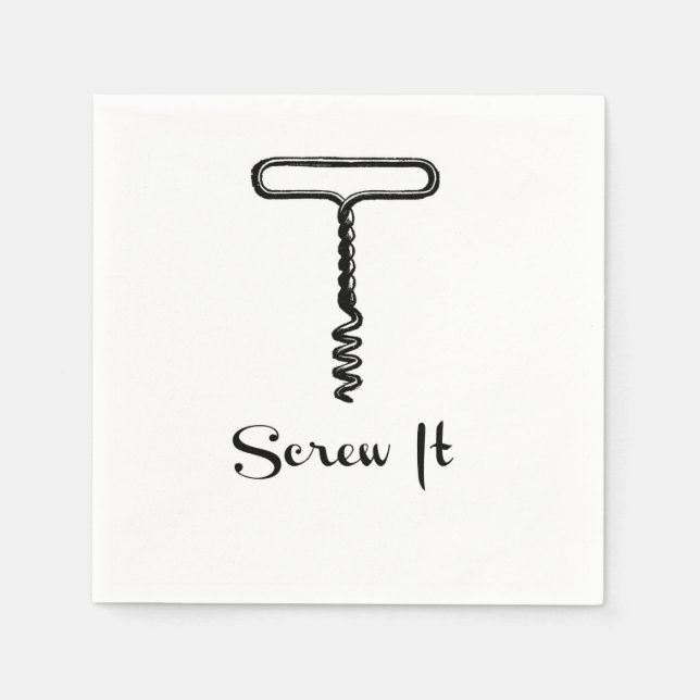 Screit It Wine Cork Party Napkins Serviette (Vorderseite)