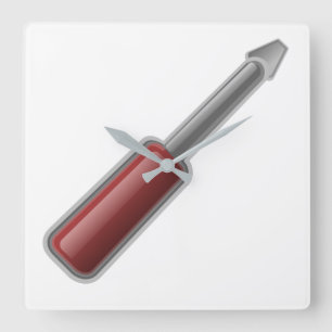 Screwdriver Quadratische Wanduhr