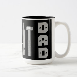 Screws Drill Bit Mechanic Carpenter Dad Coffee Mug Zweifarbige Tasse