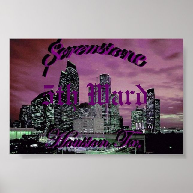 ScrewStone 5th Ward Houston, Tx Poster (Vorne)