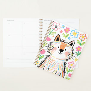 Scribble Cat Planer Weiß