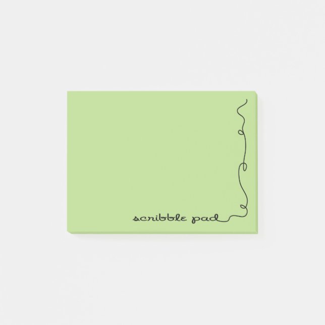 Scribble Pad Green Post-it Klebezettel (Vorderseite)