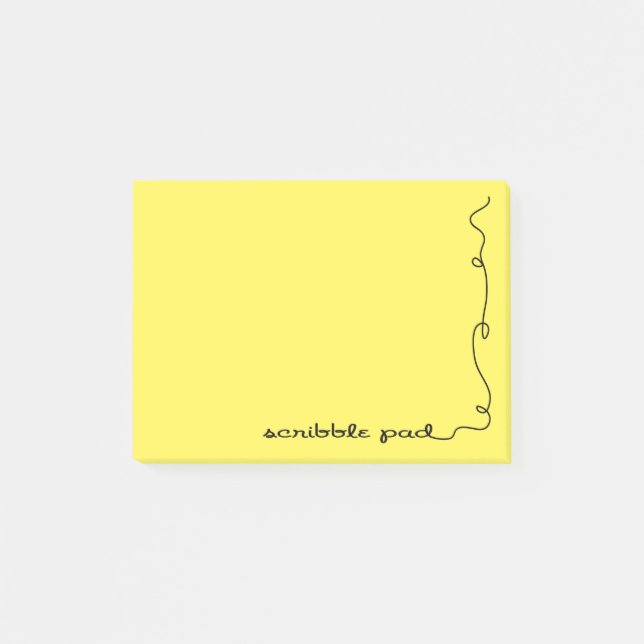 Scribble Pad Yellow Post-it Klebezettel (Vorderseite)