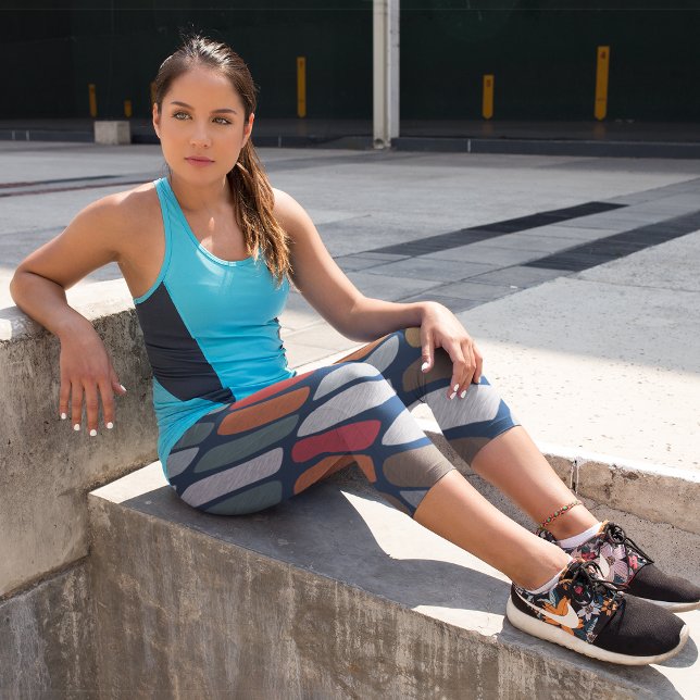 Scribble Pebbles Capri Leggings (Von Creator hochgeladen)