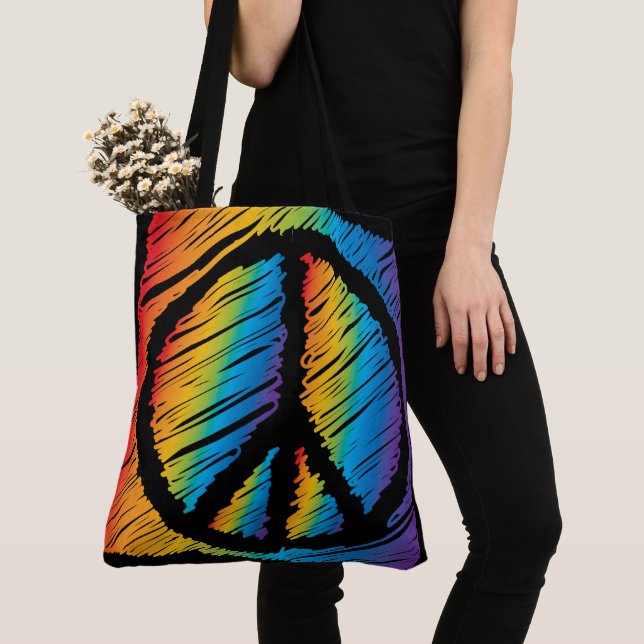 Scribble Rainbow Peace  Tasche (Von Nahem)