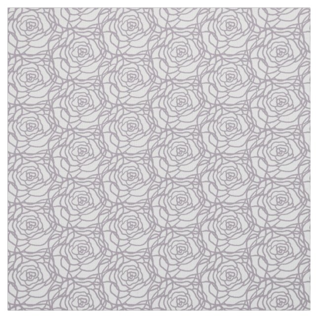 Scribble Rose Handgezeichnetes elegantes Muster Stoff (Muster)