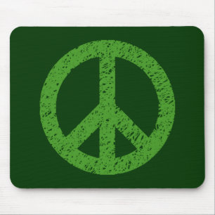 Scribble Stenciled Peace Symbol Mousepad