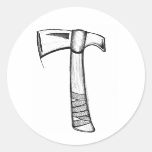 Scribble Tomahawk Sticker