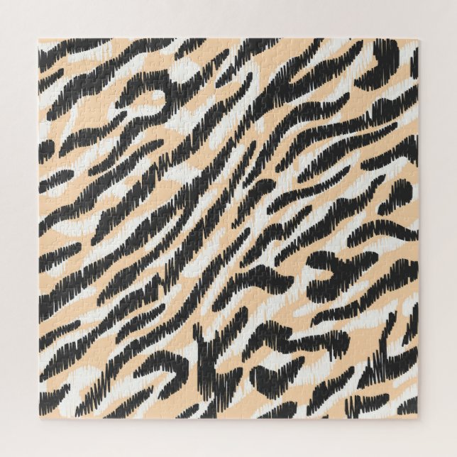 Scribble Zebra Leopard: Vintager Pelz (Vertikal)