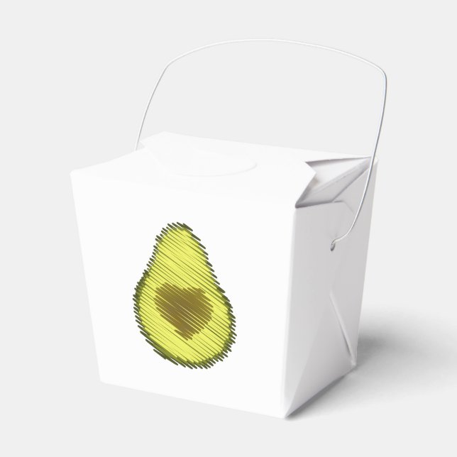 Scribbled Avocado Liebe Geschenkschachtel (Vorderseite)