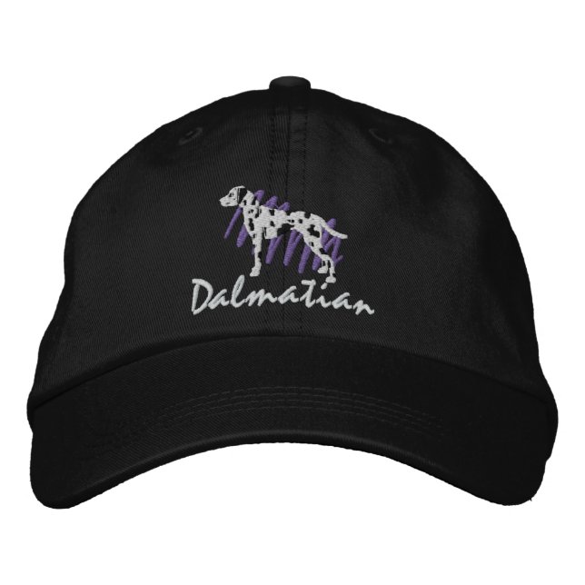 Scribbled-Dalmatiner Bestickte Kappe (Vorderseite)