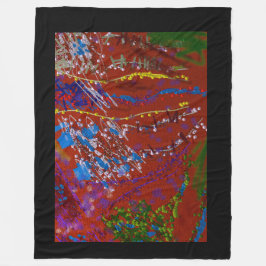 Scribbled Flowers Graffiti  Fleecedecke