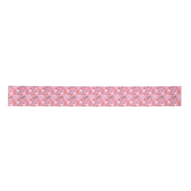 Scribbled Liebe Ribbon Satinband (Vorderseite)