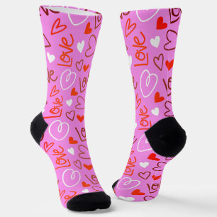 Scribbled Love Crew Socken