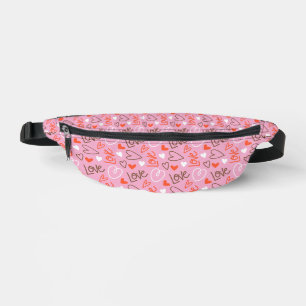 Scribbled Love Hearts Fanny Pack