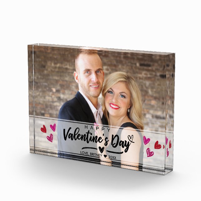 Scribbled Red Pink Hearts Valentine's Day Foto (Rechts)