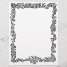 Scribbleprint Border Letterhead - Schwarz