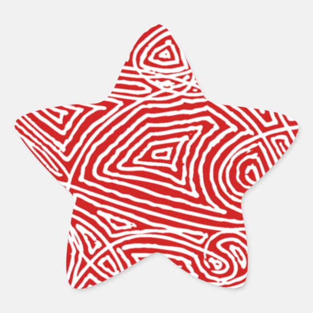 Scribbleprint Star Stern-Aufkleber (Vorderseite)