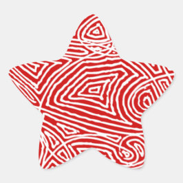 Scribbleprint Star Stern-Aufkleber