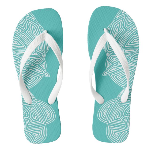 Scribbleprint Waves Flip Flops (Fußbett)