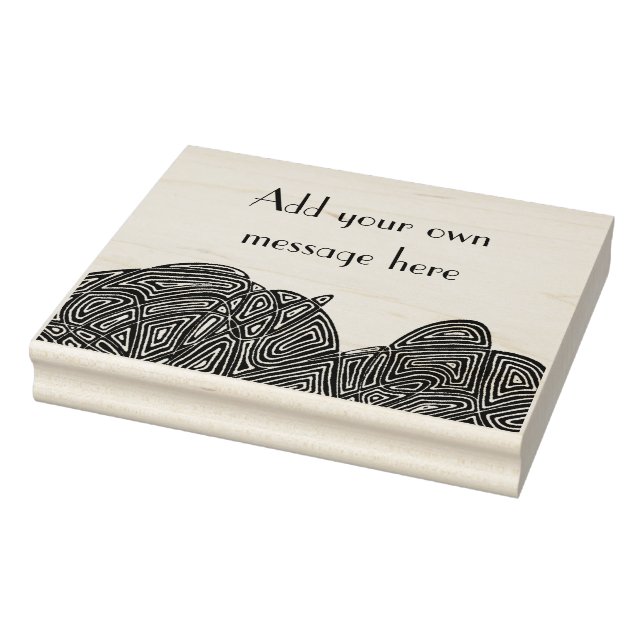 Scribbleprint Waves Personalisiert Gummistempel (Stempel)