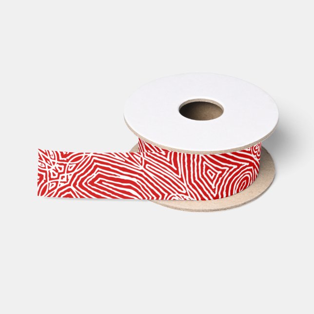 Scribbleprints Red Ribbon (Nahtlos) Satinband (Spule)
